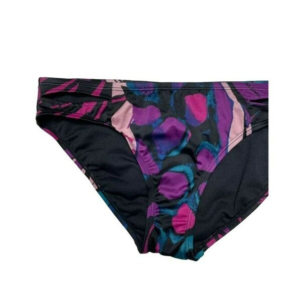 All in Motion Moderate Coverage Cut Out Hipster Bikini Bottom Multicolor Size M - Picture 2 of 4